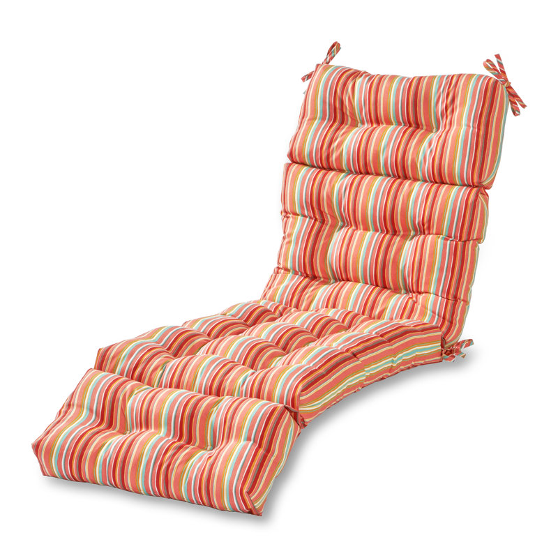 Coussin de chaise longue d'extérieur capitonné Shipton, Melon d'eau