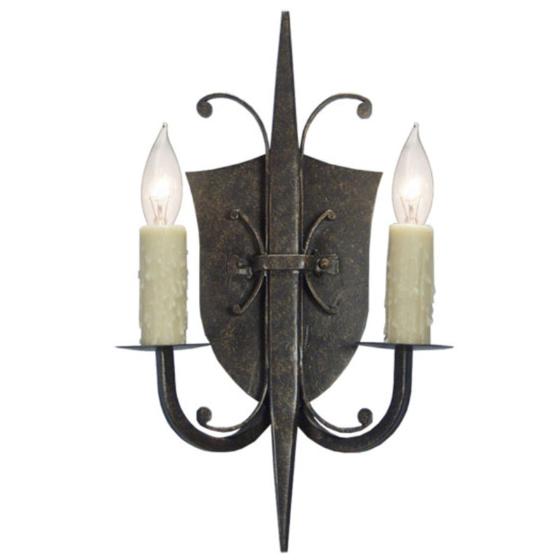 Shield Candle Wall Light