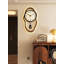 Horloge murale artistique en bois avec pendule et lumière DEL-129596053