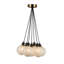 Lustre 7 lumières Rickey - noir - laiton brossé - verre Rickey-36540332