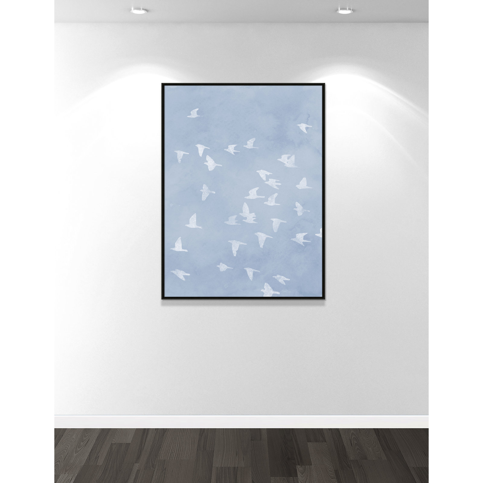 Flying Friends Print by Marcus Prime, 37.5'' W x 49.5'' H, Espresso Floater