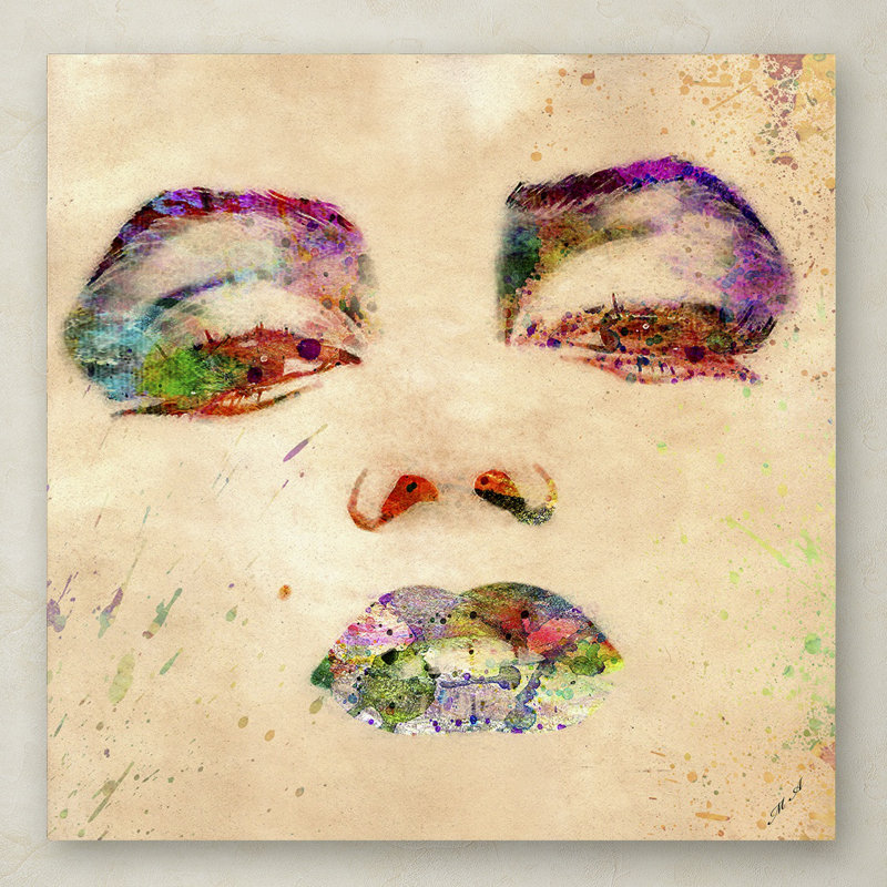 « marilyn monroe », impression sur toile tendue, H 14 po x l 14 po x P 2 po