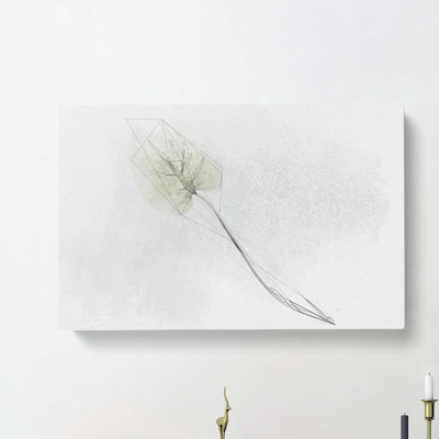 Solitary Leaf In Abstract - Wrapped Canvas