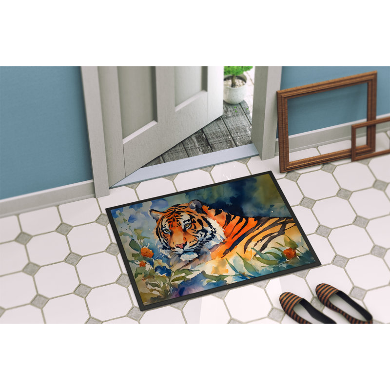 Rexine Tiger Non-Slip Indoor and Outdoor Door Mat, L 18 po x L 27 po
