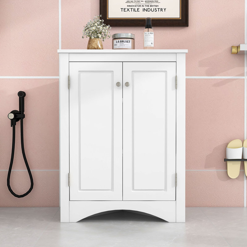 Bathroom Storage Cabinet with Shelves, White
