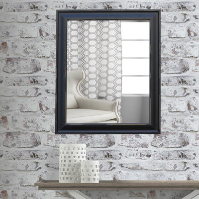 Arlinna Solid Wood Flat Wall Mirror