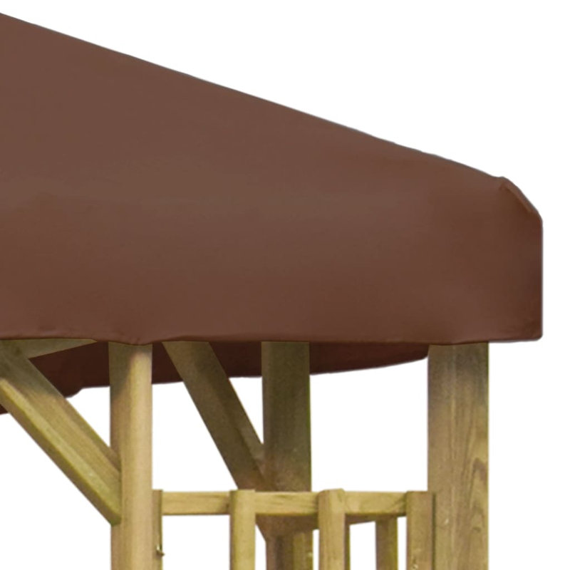 Harumi 3m x 3m Solid Wood Party Tent, Brown