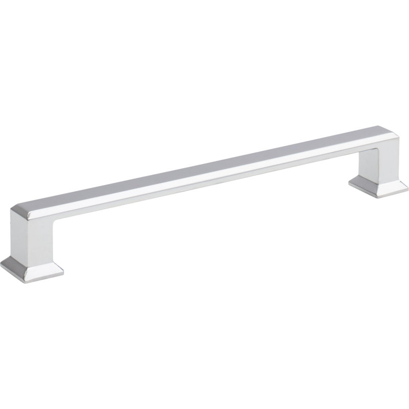 Polished Chrome Transitional Cabinet Handle with Mounting Hardware