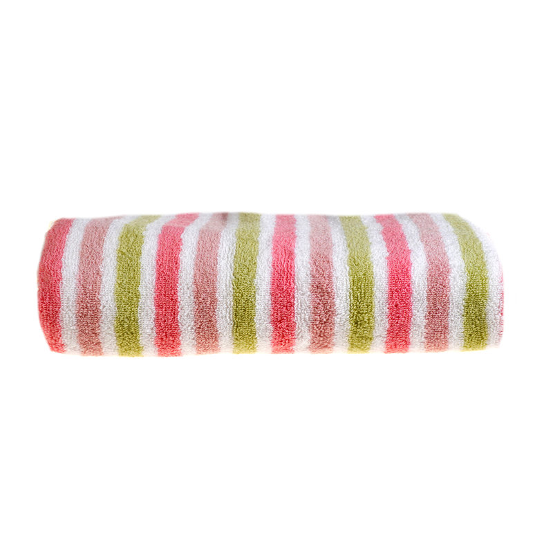 Ayunna Super Soft Striped Patterned Bath Towel, Pink/Green