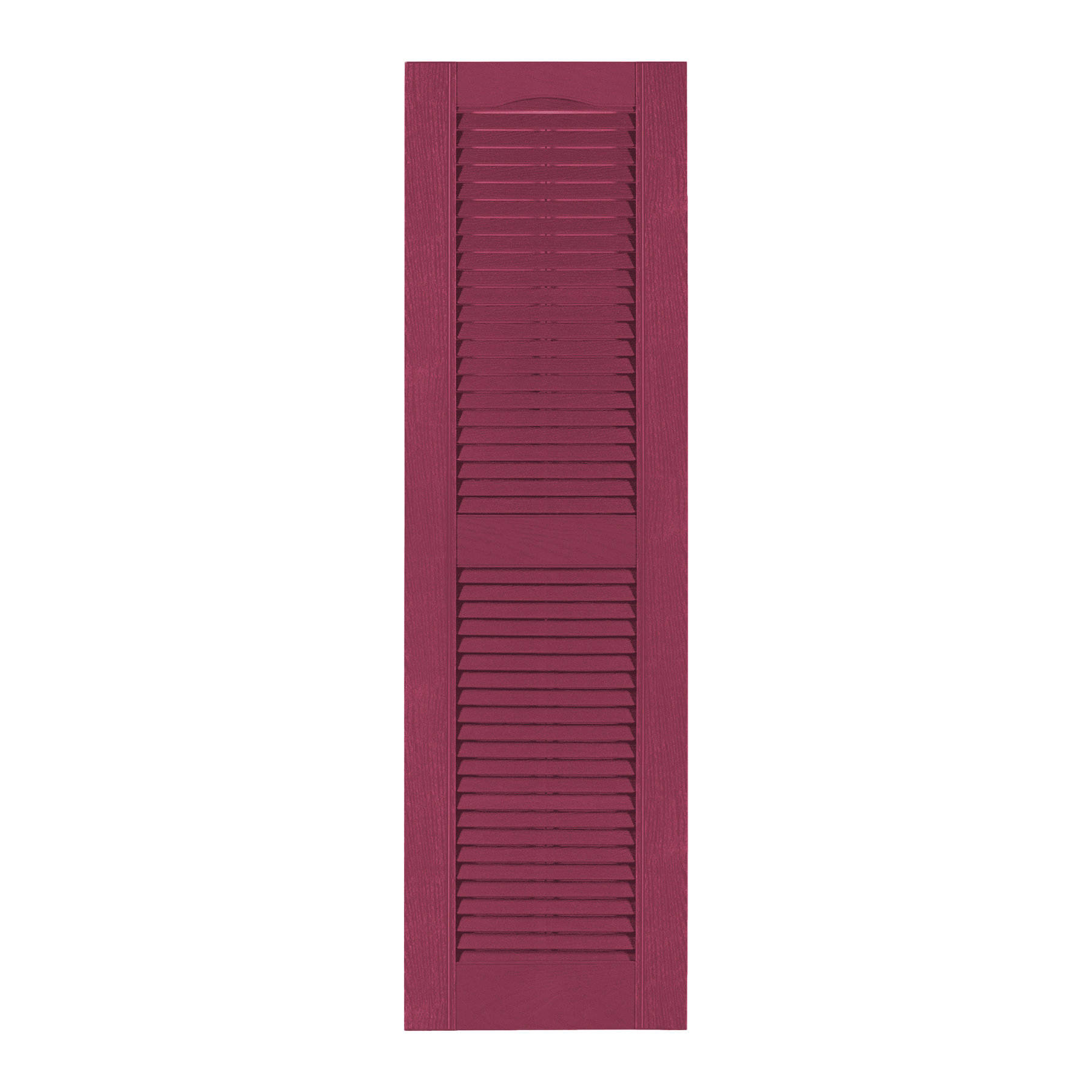 Custom Louvered Shutter with Cathedra...