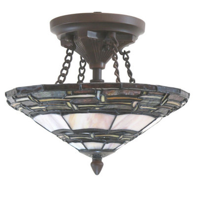 Anelka Glass Semi Flush Mount