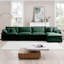 Canapé moderne à 4 places rembourré avec 1 repose-pieds, facile à assembler avec 2 coussins d'accoudoir et 4 coussins décoratifs-122200615