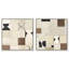 Boho Tiles Set Abstract Canvas Print by Oliver Gal, Black Frame, 12 x 12-787181106-787181112