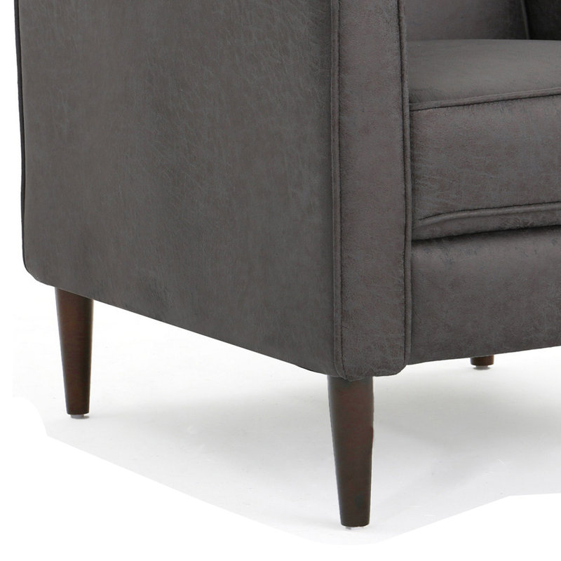 Fauteuil inclinable manuel Dupe, capitonnage capitonné gris foncé