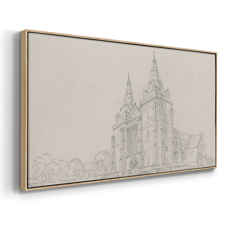 Série abstraite - CMXVII - Toile tendue avec châssis encadré - Prêt à être accroché, Naturel, H 21 po x l 41 po