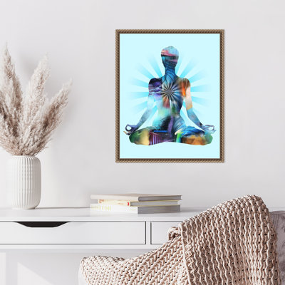 «Lotus Pose Moon» par Tim Parker, reproduction d'art sur toile encadrée