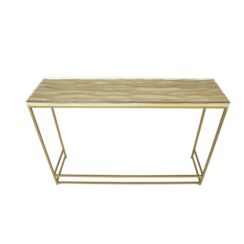 Caledian 116cm Glass Top Console Table