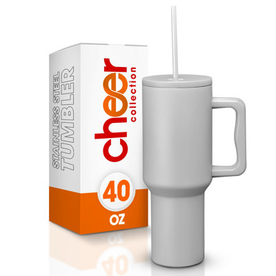 Cheer Collection 40oz. Double Wall Insulated Travel Tumbler
