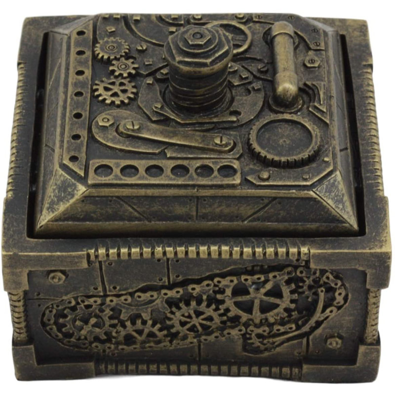 Sculpture boîte à bijoux Anusca Steampunk Time Machine