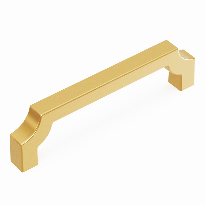 Monarch Bar Pull, 3-3/4", Brushed Golden Brass