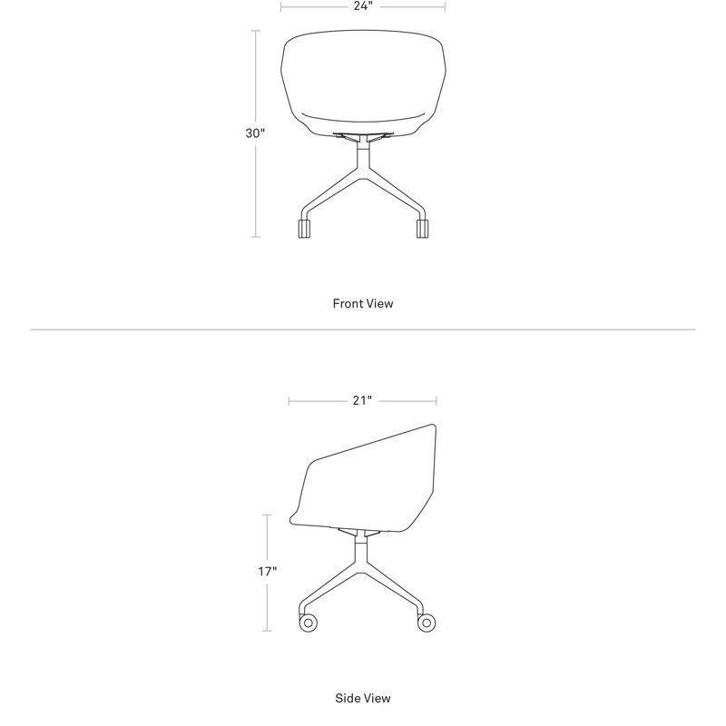 Host Task Chair, Tait Stone Textured Basketweave