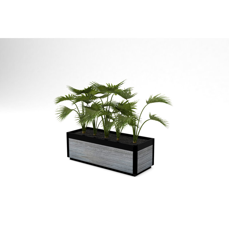 Pot à fleurs en vinyle Delta, Gris, H 15,5 po x l 45 po x P 17 po