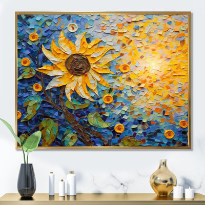 «Blossoming Sunflower in Full Summer», reproduction d'art