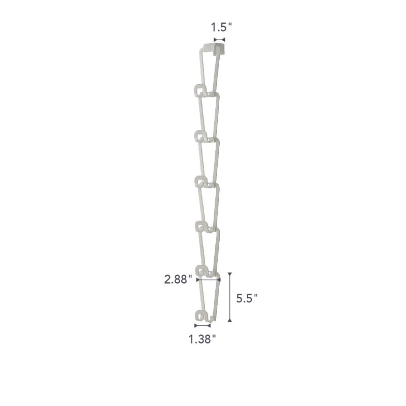 White Steel Chain Link Bag Holder Organizer