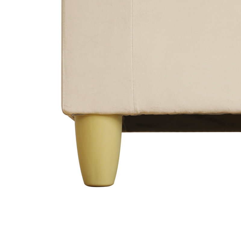 Ensemble modulaire de salon en L 2 pièces en tissu de qualité supérieure 2 pièces, Accoudoir à droite (vu de face), Jaune