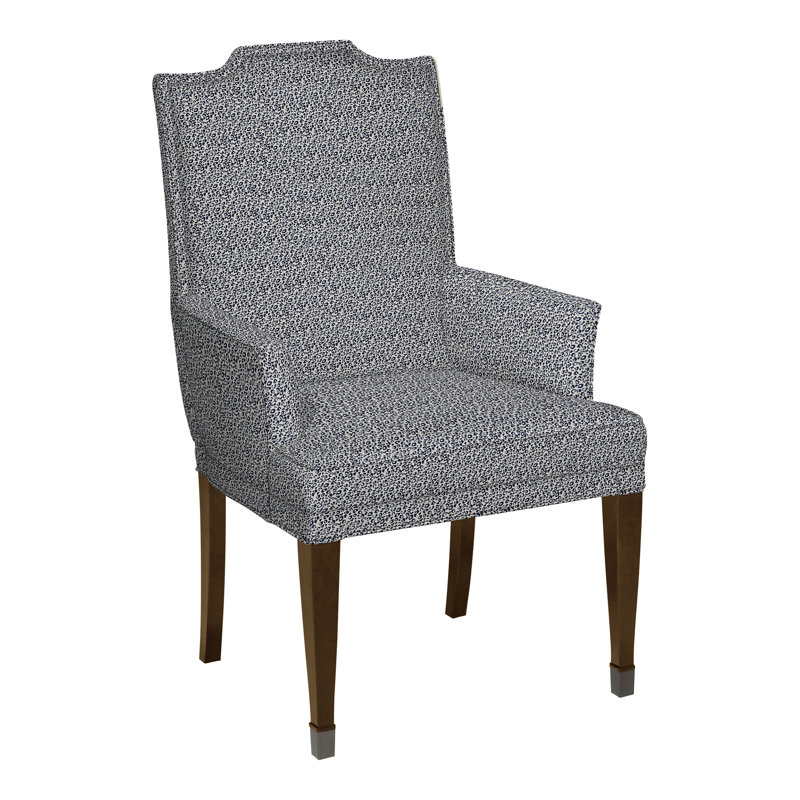 Travis By Michael Weiss Upholstered Arm Chair, No, Ian Pewter, Havana