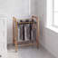 3 Section Bamboo Laundry Cart, Natural & Charcoal