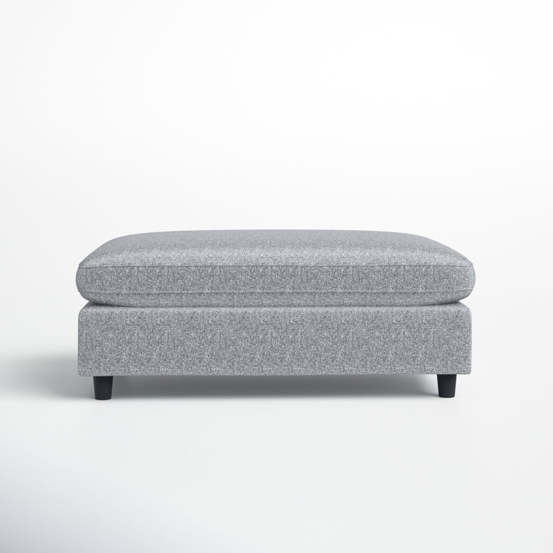 Fleetwood 45" Rectangle Upholstered Ottoman, Nathan Gray Tweed