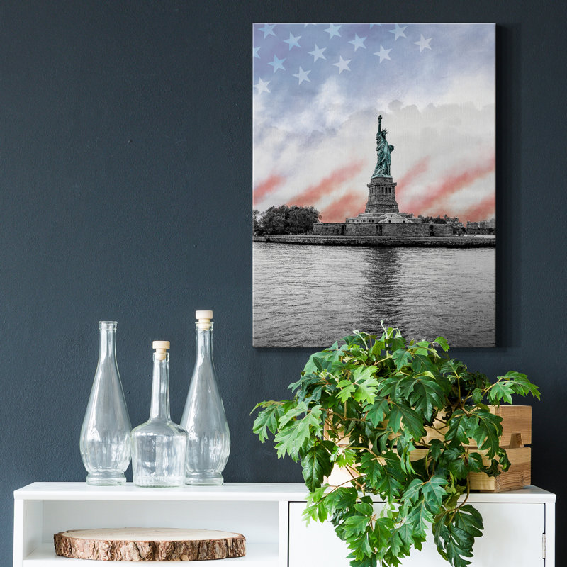 Statue of Liberty - reproduction de photo sur toile tendue, H 48 po x l 36 po x P 1 po