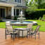 Ensemble de mobilier de patio extérieur, ensemble de mobilier de patio 5 pièces