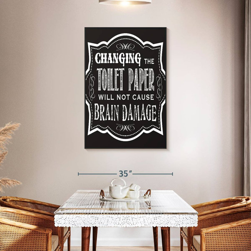 Changer le papier hygiénique, 31 po x 46 po, Cadre flottant noir