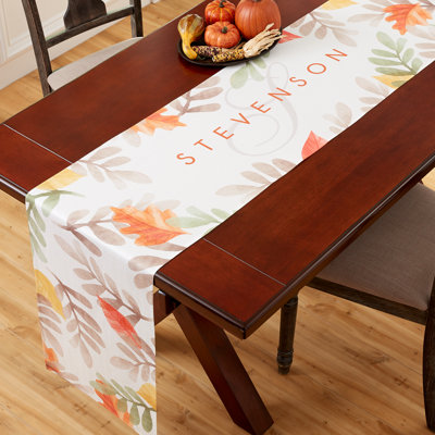 Autumn Leaves Personalized Table Runner