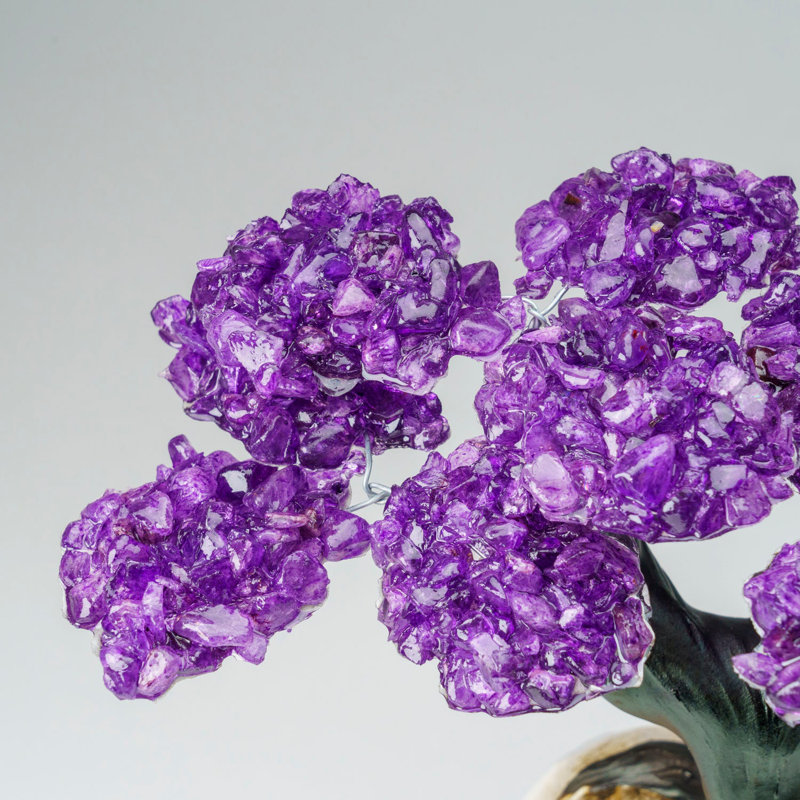 Custom - Genuine Amethyst Clustered Gemstone Tree On Citrine Matrix (The Empowerment Tree)