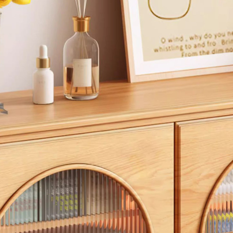 Log style design sense solid wood TV cabinet TV Stand for TVs up to 75"