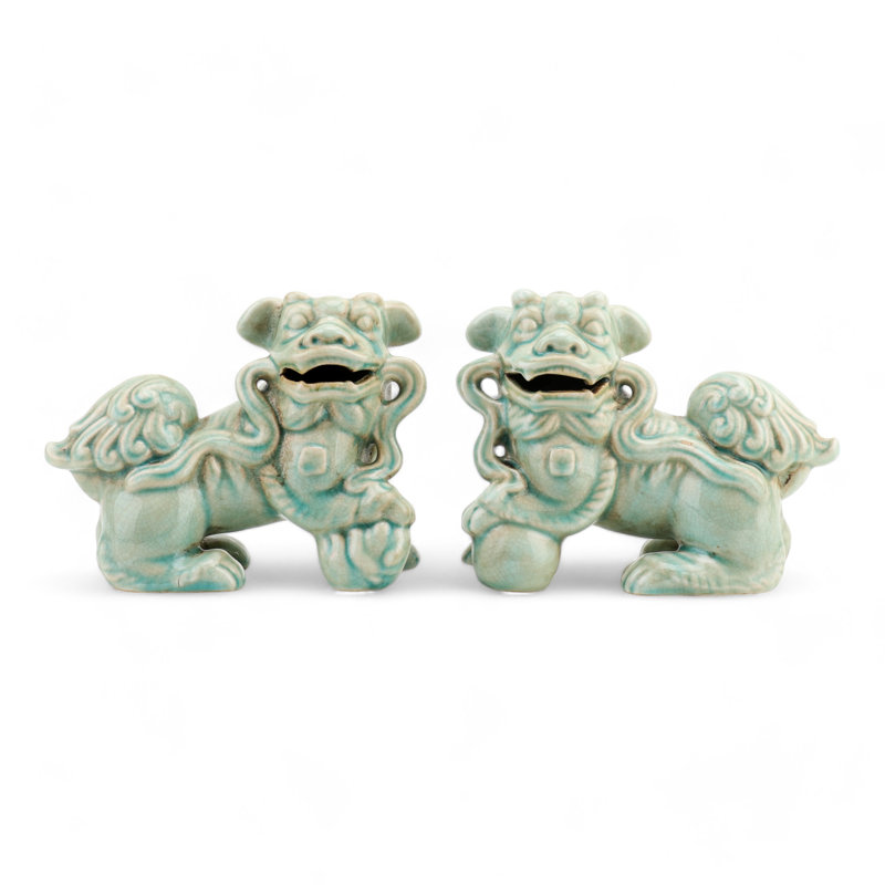 Porcelain Foo Dogs Pair