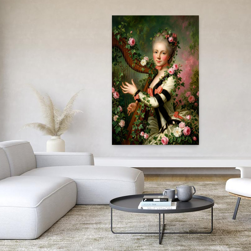 Art mural Mademoiselle Desroches, H 60 po x l 40 po