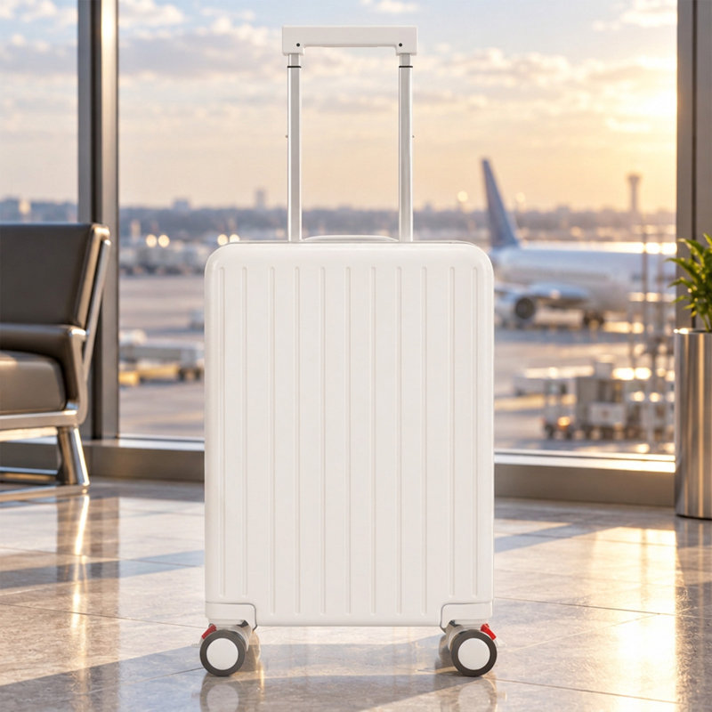 Ride On Carry On Bagages avec ports de chargement USB, White