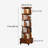 5 Tier Rotating Bookshelf, 360° Display Round Spinning Bookshelf With Wheels-51728204-51728199
