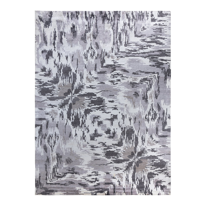 Overdyed One-of-a-Kind Rectangle 9'1" X 12' Hand Knotted Area Rug