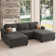 Anureet U Shaped Modular Sectional Sofa with Storage Ottman