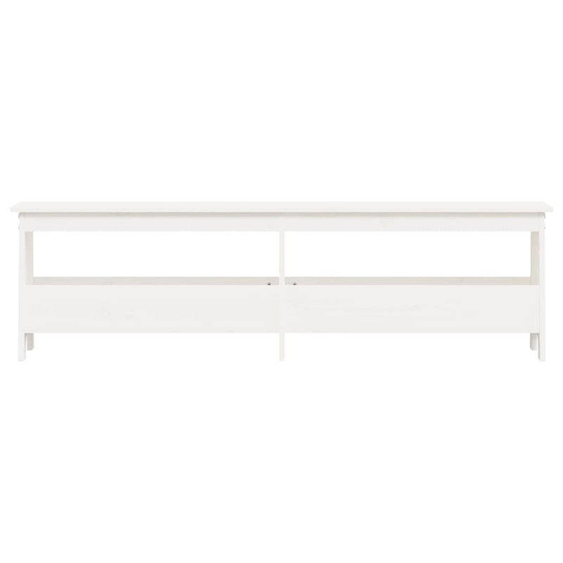 Allisandra Solid Wood Storage Bench, 45cm H x 160cm W x  28cm D, White
