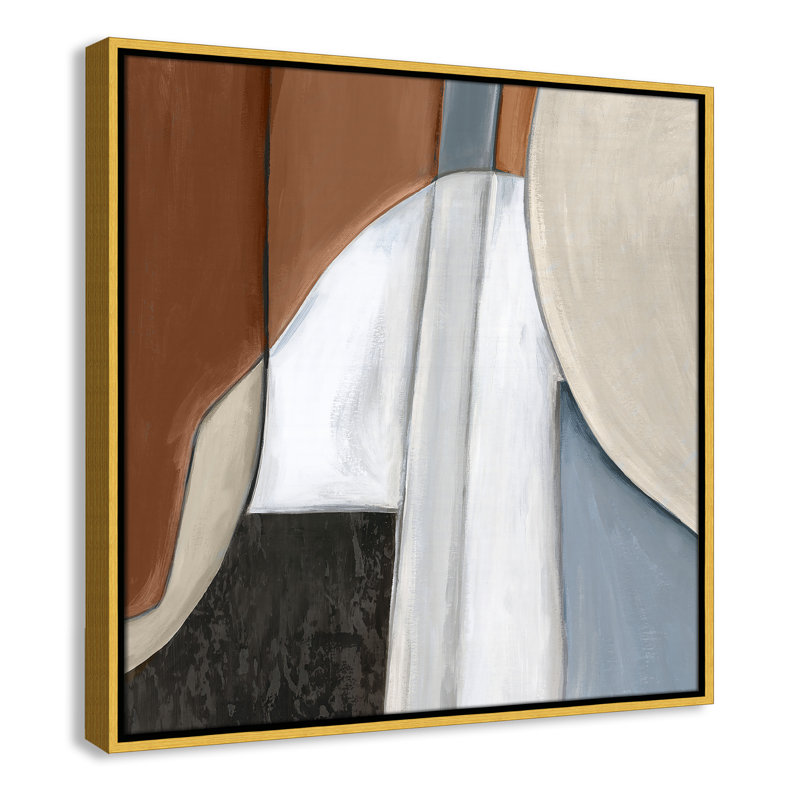 Blue Match I Print by Eva Watts, Gold, 25.5" H x 25.5" W
