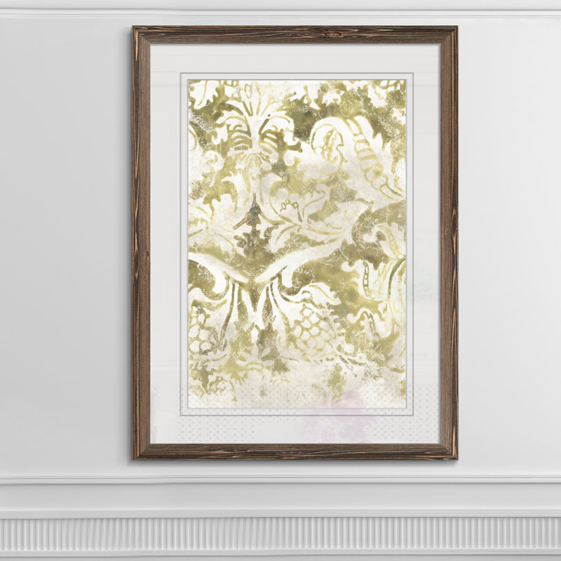 " Ancient Tile II " by Paul Cezanne, Espresso Framed Paper, 44" H x 32" W x 1.25" D, White