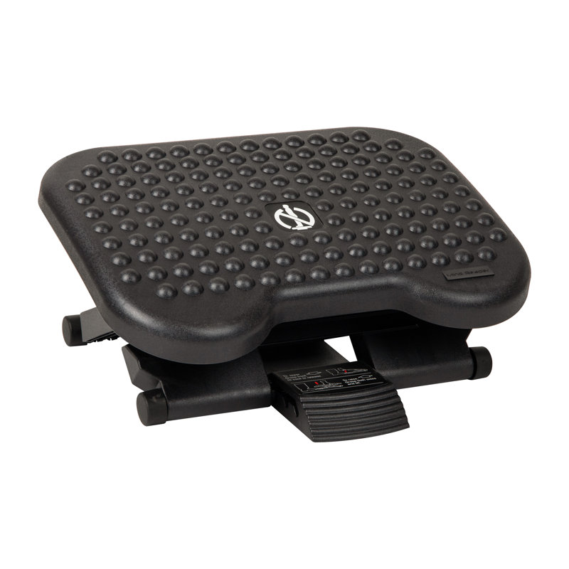 Repose-pieds Mind Reader, ergonomique, hauteur réglable, bureau, plastique, L 17 po x l 13 po x H 6,25 po, noir