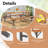 71 In. L X 30.5 In. W Solid Wood Picnic Table With Bench For 6