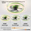 Ventilateurs de plafond avec lumières à DEL à intensité variable Installation intégrée de minces ventilateurs de plafond modernes (vert)